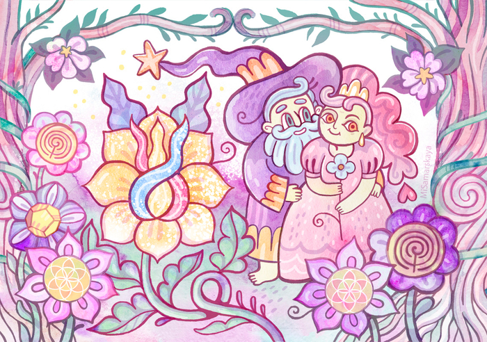 В волшебном саду волшебник нашел свою принцессу