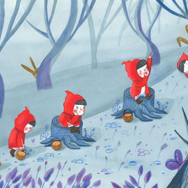 Иллюстрация к сказке Шарля Перро «Красная Шапочка»