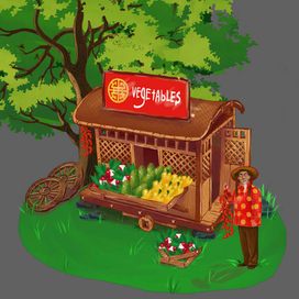 Лавка торговца офощами