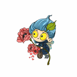 Разработка персонажа для цветочного салона