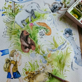 Первый раз в зоопарк. 