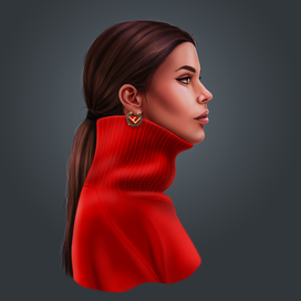 Девушка в красном