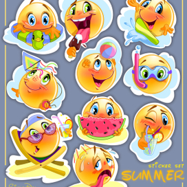 Набор смайлов для фейсбук