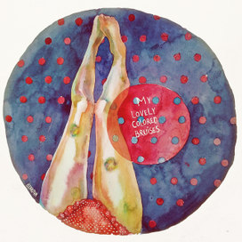 Мои красивые разноцветные синяки