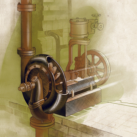 начало XIX века, паровой двигатель