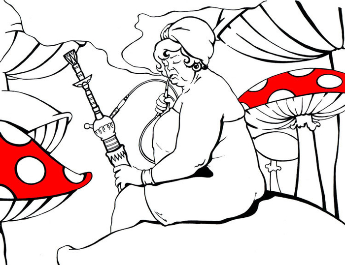 большая гусеница