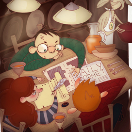 Иллюстрация к книге Джоан Роулинг "Гарри Поттер и Дары Смерти"