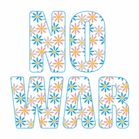 НЕТ ВОЙНЕ//NO WAR на белом фоне