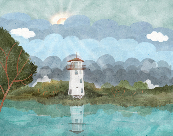 Lighthouse digital illustration v.1