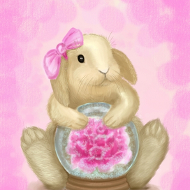 Зайка со снежным шаром