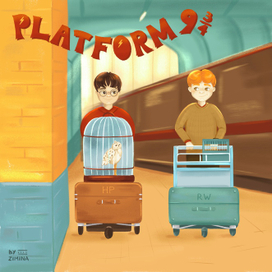 Иллюстрация для челленджа по «Гарри Поттеру»