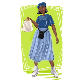 Девушка с пакетом