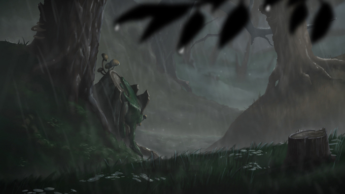 Дождь в лесу