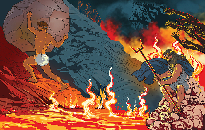 Сизиф в царстве Аида. Боги и герои Древней Греции