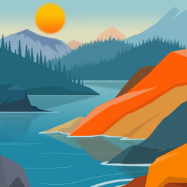 Пейзаж в векторе