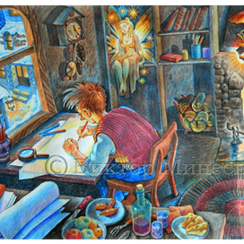 в мастерской иллюстратора