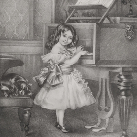 Elizabeth Jane Somerville playing pianoforte