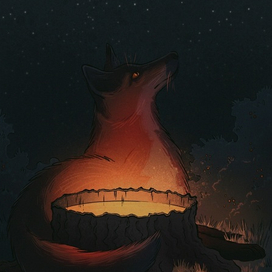 Лис и медовый пень