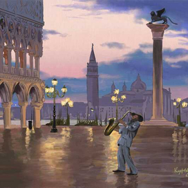 "Одинокий саксофон на площади Сан Марко"