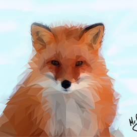 Лиса в полигонах