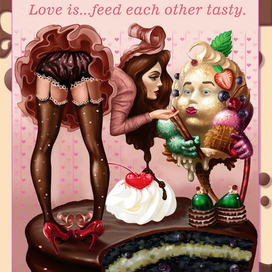 Любовь-это...кормить друг друга вкусняшками