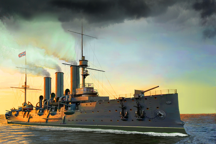 История России. 1917 год. Крейсер "Аврора".