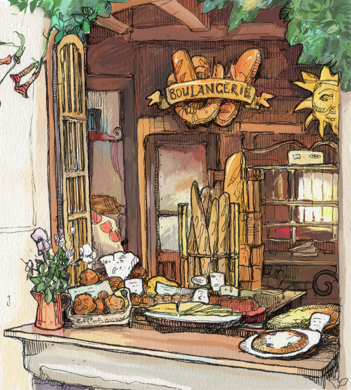 Окно пекарни, Перуж, Франция
