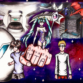 Обложка на е-книгу "Танатос МТА", автор книги Владимир Атомный.