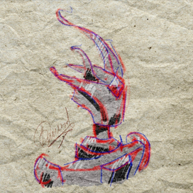 Набросок "Робот пришелец"