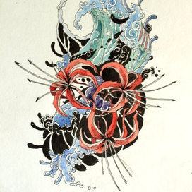 Японский цветок Хиганбана