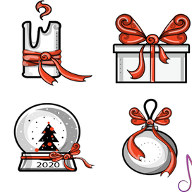 новогодние иконки для сайта              