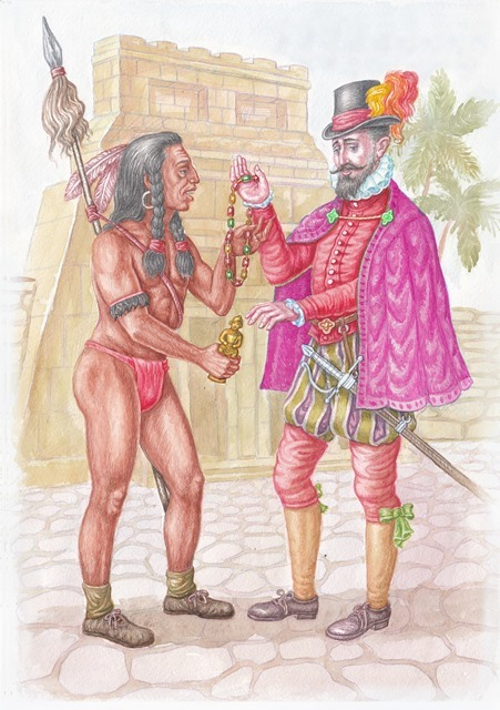 Красивые стеклянные бусы.