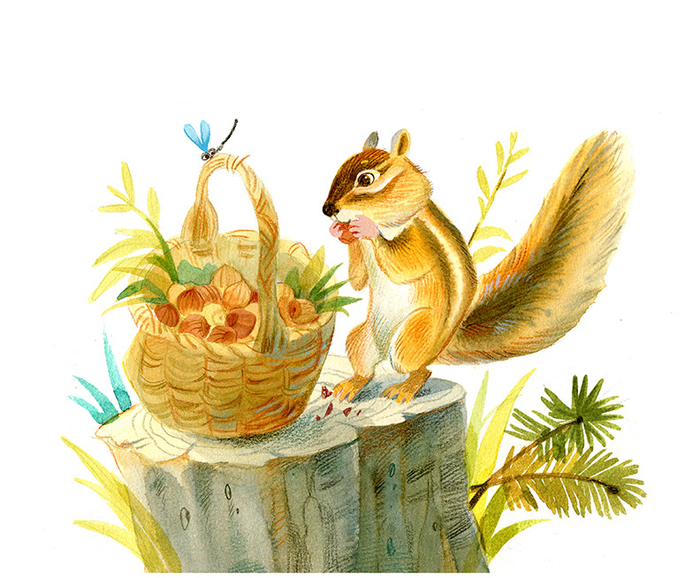 Корзинка с орешками. к рассказу В.Степанова