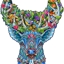 Олень. Изображение для авторских пазлов