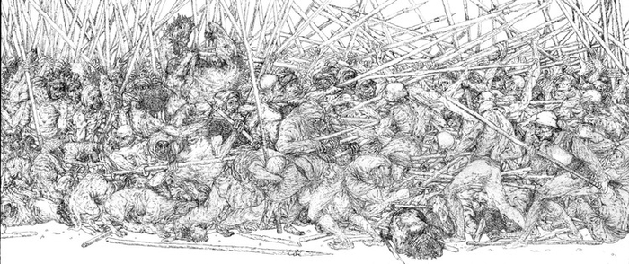 Первая сцена сражения