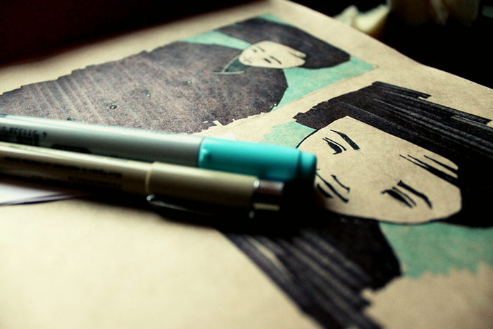 Эскизы для серии «старые дети»