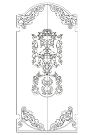 Макет двустворчатой двери "Peacock"