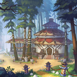 поселение племени лесных котов