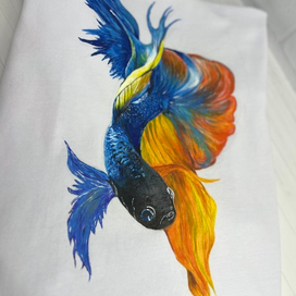 Роспись одежды акрилом