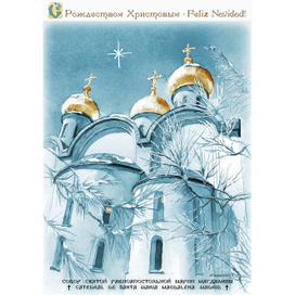 Рождественская открытка. Собор Св. Магдалины. Мадрид.