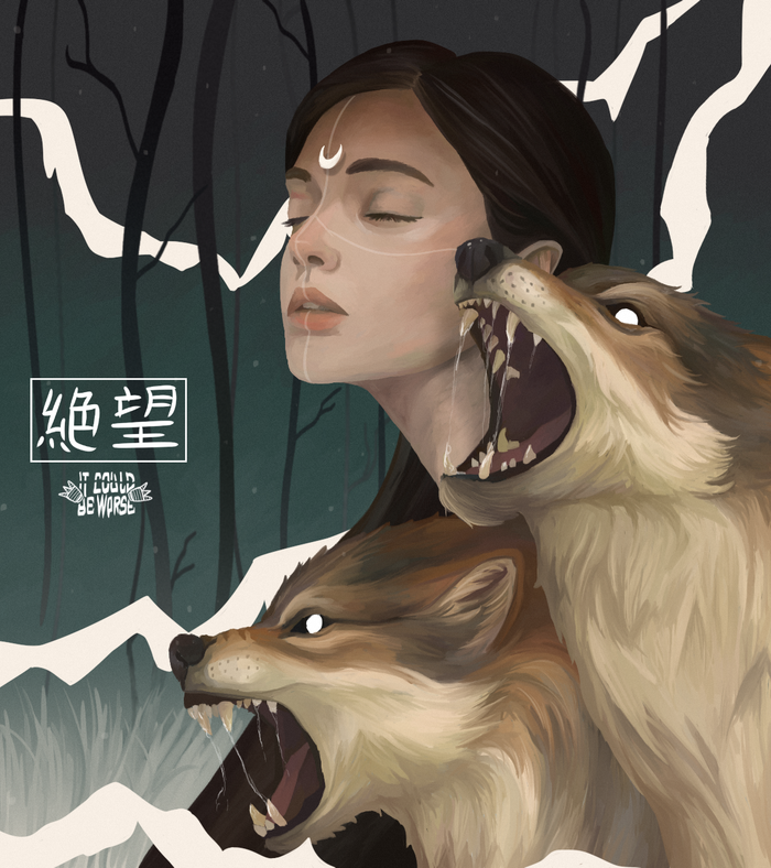  zhenshchina s volkami