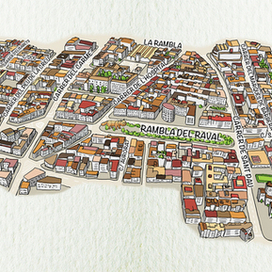 Карта для путеводителя по Барселоне