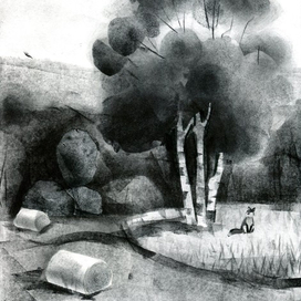 На покосном поле