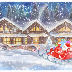 Дед мороз едет 