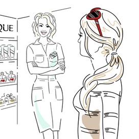 Кадр для анимационного ролика косметической компании Clinique ( fashion glamor illustration girl woman люди человек женщина фэшн иллюстрация девушка гламур )