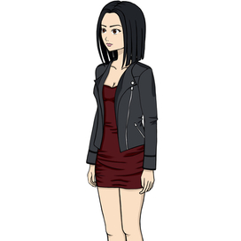 Девушка в полный рост.