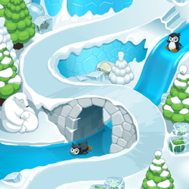 Фрагмент карты мира ( арктика )