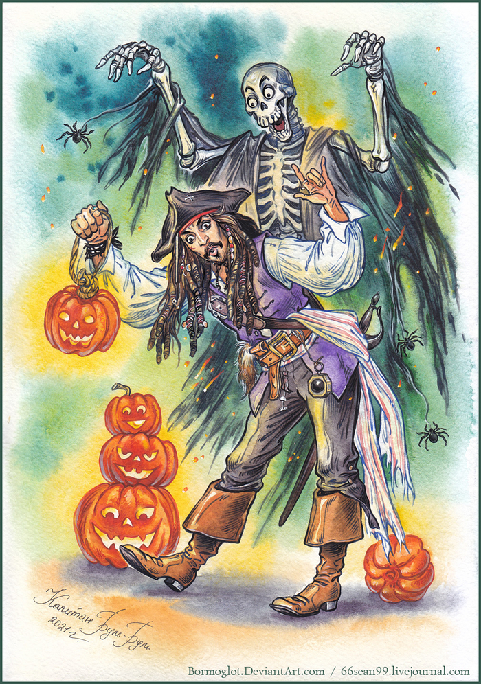 Приключения капитана Джека Воробья в Хэллоуин.