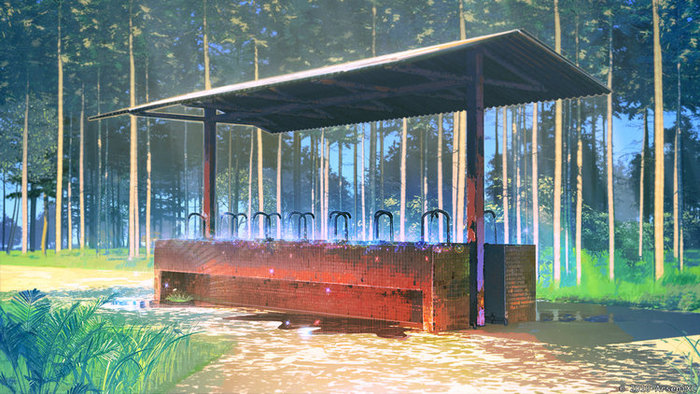 Умывальник в пионер лагере