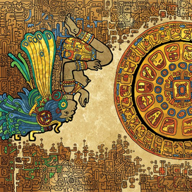 Иллюстрации к эпосу киче-майя "Пополь-Вух"